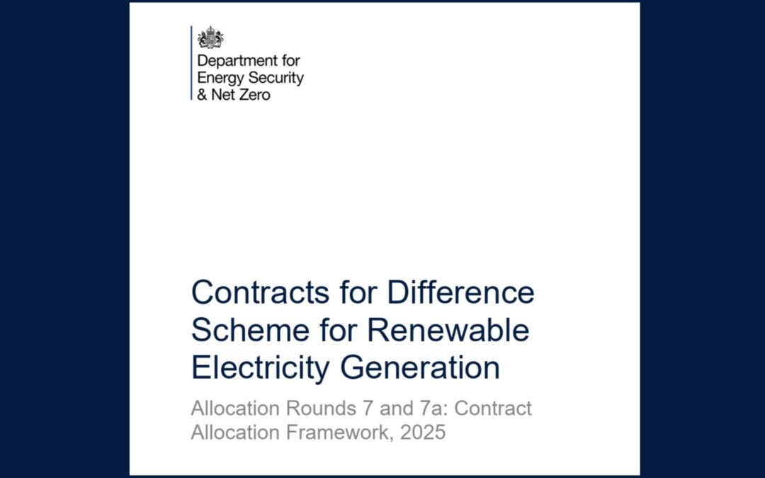 Final Statutory Notices Published for Allocation Round 7